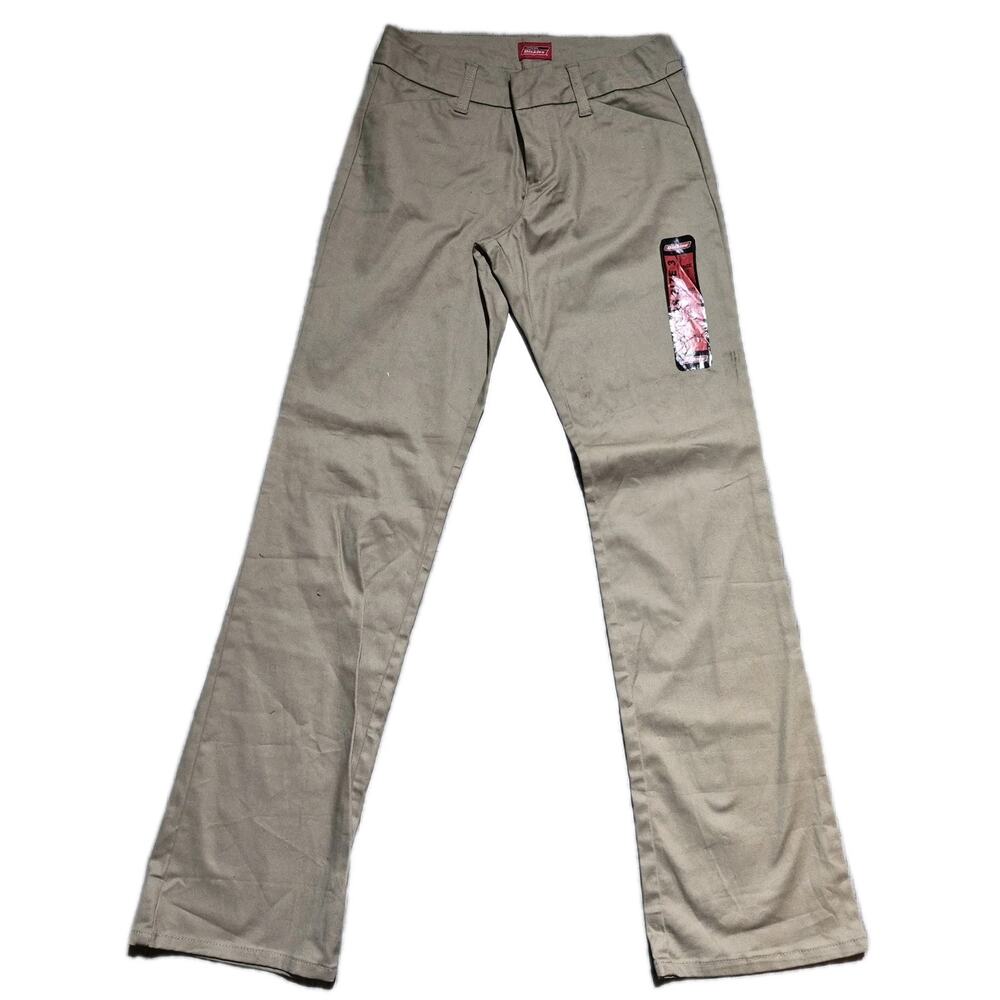 Dickies Juniors Size 3 Khaki Work Pants Beige Straight Leg Uniform Pants